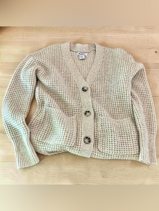 William Rast Sweaters - William Rast Beige Waffle Knit Oversized Cardigan - Size XS